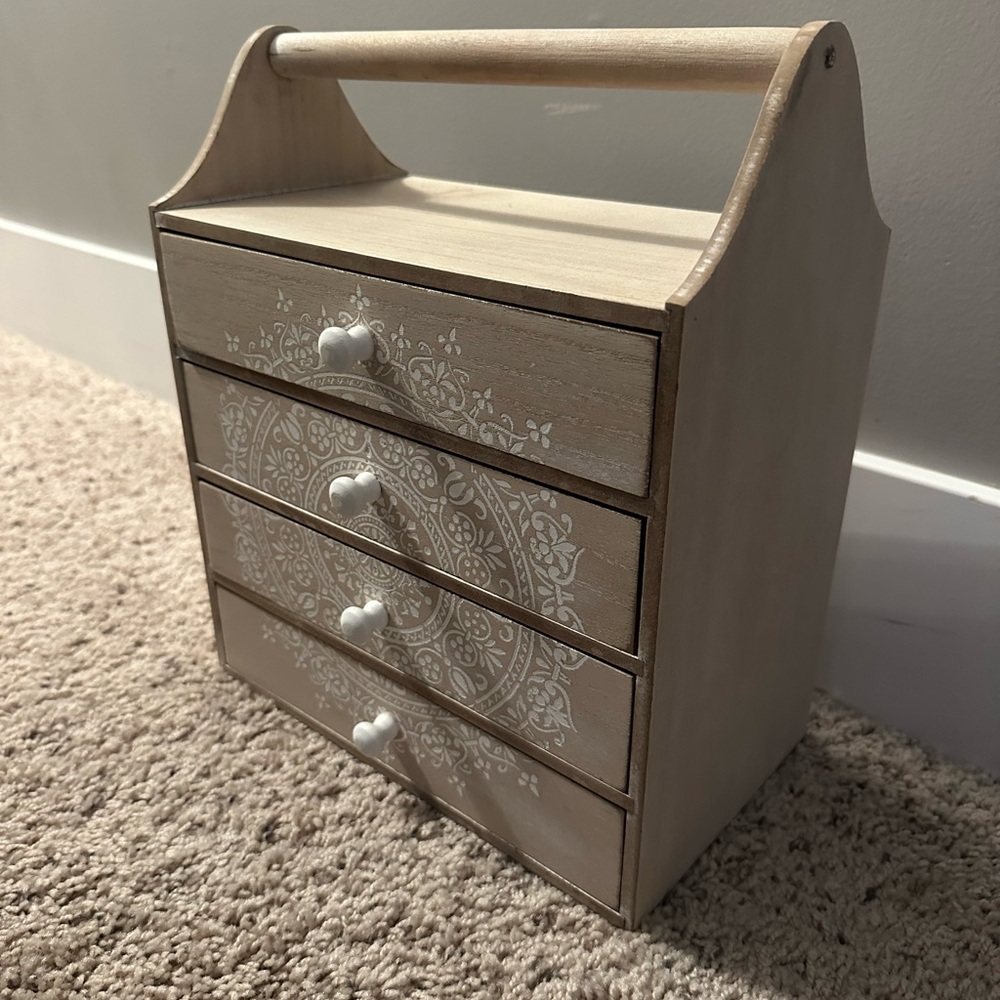 Wooden Storage Organizer with Drawers